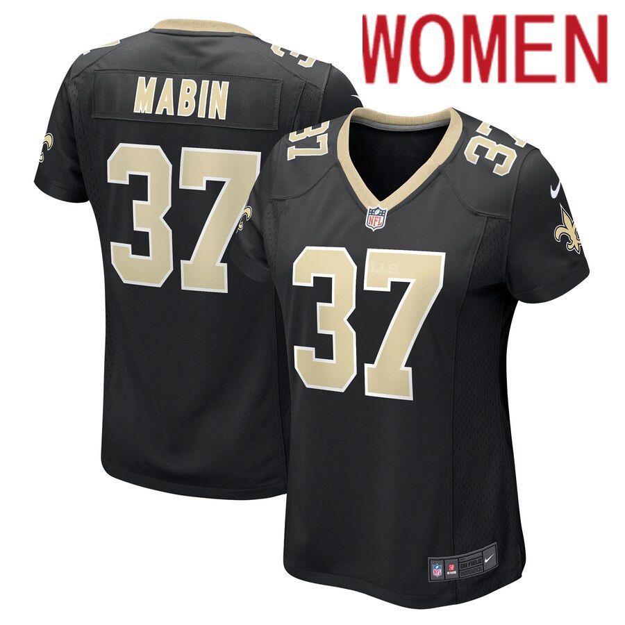 Women New Orleans Saints #37 Dylan Mabin Nike Black Game Player NFL Jersey